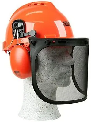 OREGON Yukon Chainsaw Safety Helmet With Protective Ear Muff And Mesh Visor 562 • £27.38
