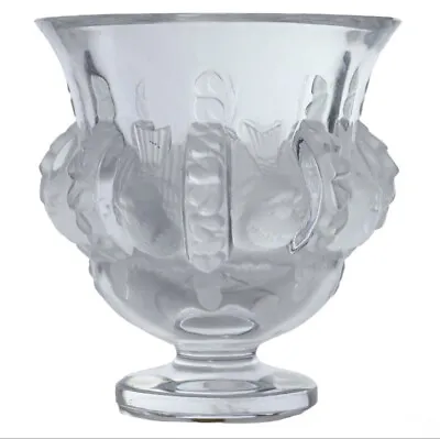 R. LALIQUE DAMPIERRE FRANCE SPARROW CRYSTAL GLASS BIRD VASE Mint Condition • $349