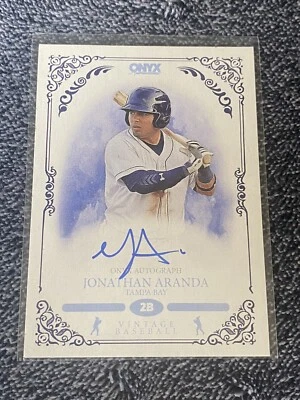 $15.50 • Buy 2022 Onyx Vintage Jonathan Aranda RC Blue Auto #VAJA Tampa Bay Rays