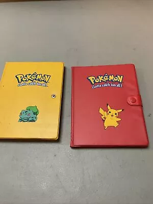$0.99 • Buy Vintage Yellow And Red Pokemon 4-Card Pocket Binder Pokemon Cards (1999) Lot