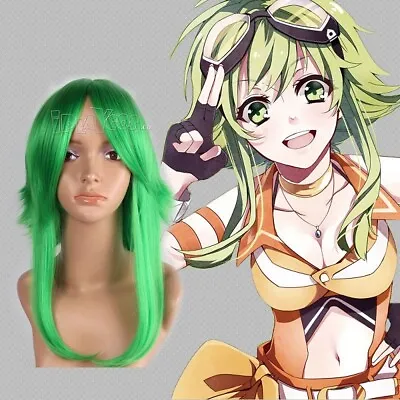 Halloween Cosploay Vocaloid Gumi Medium Green Wig Mix Party Green Hair • $9.99