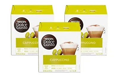 Dolce Gusto Nescafe Coffee Pods Cappuccino 16 Capsules (Pack Of 3) • $51.06