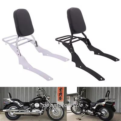 Backrest Sissy Bar Luggage Rack For Yamaha V-Star XVS400 650 Custom Models 96-17 • $74.98