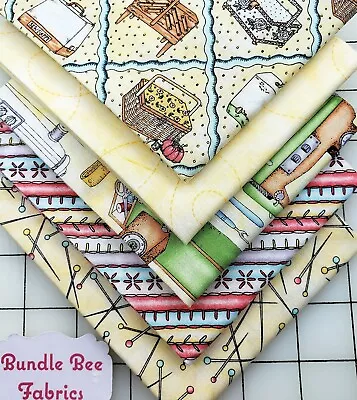 MEASURE TWICE ~MAYWOOD YELLOW Fat Quarter Bundle Of (5) New Quilting 100% Cotton • $12.99