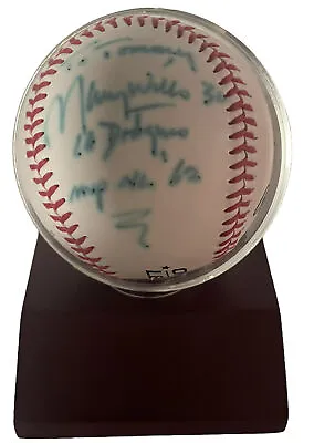 Maury Wills Autographed/Inscribed Baseball Los Angeles Dodgers & Display Cup • $20