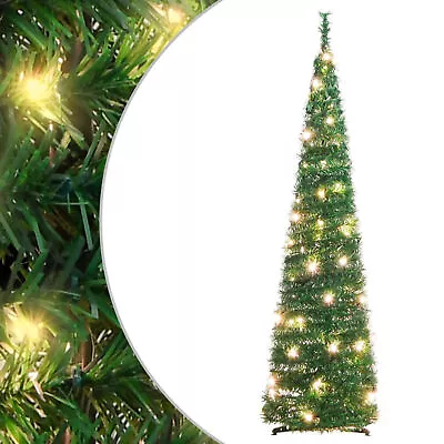 Artificial Christmas Tree -up 50 LEDs Green 120  M8F1 • $75.37