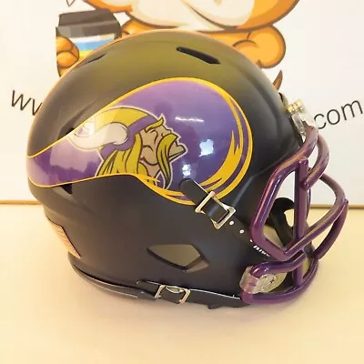 Minnesota Vikings Custom Mini Helmet Alternate Decals On Black • $59