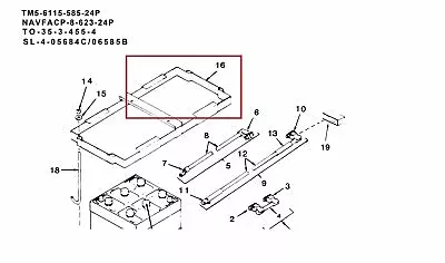 MEP003A Top Battery Frame 72-5089 Onan 416-0642 NSN 6140-01-049-1019 • $21.99