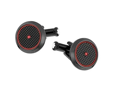 Montblanc Timewalker Horlogerie St. Steel Black Red Cufflinks New No Box 118605 • $200