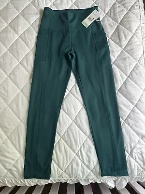 Marika Teal Side Pocket Mid Calf Capri Yoga Pants Compression Medium Balance Col • $18