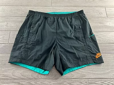 Vintage Nike ACG Shorts Mens Large Black Mesh Lined All Conditions Gear Swoosh • $29.74