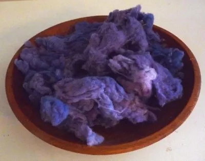 Hand Dyed Australian Wool Noils / 1 Ounce / Concord Grapes • $5