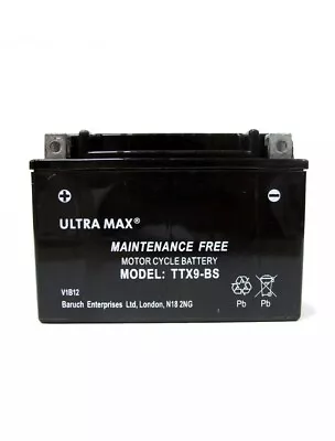 Ultramax TTX9BS Battery - Suzuki GSR 400 & 600 All Years REPLACES YTX9-BS • £23.99