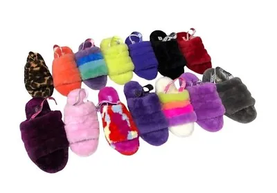 UGG Women's Fluff Yeah Slide Slippers Slingback Shoes 1095119 • $62.99