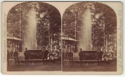  Chautauqua Lake Scenery  Fountain At Assembly Grounds NY Walker Stereoview • $9.95