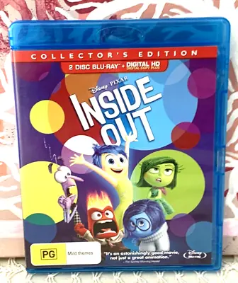 Blu-ray~inside Out~movie~free Postage~region B~disney Pixar~collector's Edition • $6.19