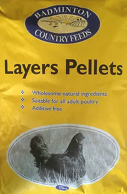 20kg Badminton  Layers Pellets - Poultry Chicken Hen Feed Food • £20.95