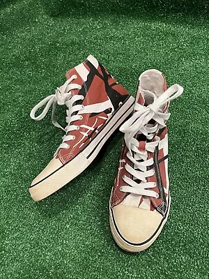 EDDIE VAN HALEN 5150 SHOES RED WHITE BLACK STRIPE Size 11.5 EVH SNEAKERS • $225