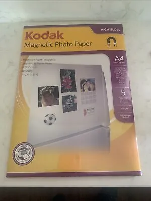 £4.99 • Buy Kodak Magnetic Photo Paper A4 (210x297mm) - 5 Sheets, New