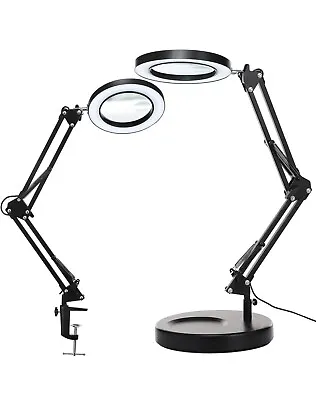 5X & 10X Magnifying Glass With Light And Stand KIRKAS 2-in-1 Stepless Dimmabl.. • $27.99