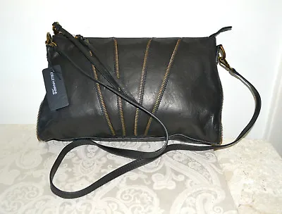 $104.25 • Buy NWT $195 JOELLE HAWKENS By Treesje Morrison Black Leather Clutch Crossbody Bag