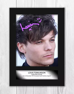 Louis Tomlinson 2 A4 Reproduction Autograph Picture Poster Choice Of Frame • £10.20