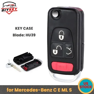 2x Remote Key Shell Case Fob For Mercedes Benz ML 320 430 SLK 230 320 HU39 Blade • $12.41