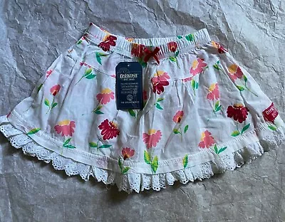 Size 0 Oshkosh OKB Cotton Floral Skirt NWT • $14.99