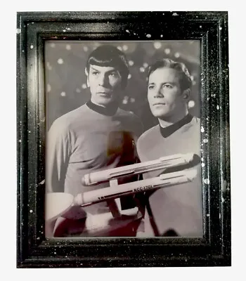 Custom Framed Captain Kirk And Spock STAR TREK Publicity Photo USS Enterprise • $24.99