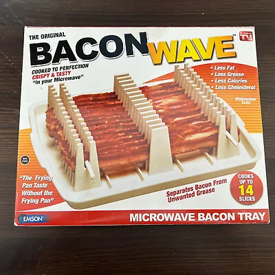 The Original Bacon Wave Microwave Bacon Tray Cooks Up To 14 Slices As Seen On TV • $39.95