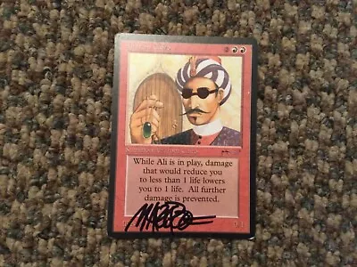 MTG Ali From Cairo Arabian Nights #36 Magic The Gathering SIGNED ALTERED ENGLISH • $475