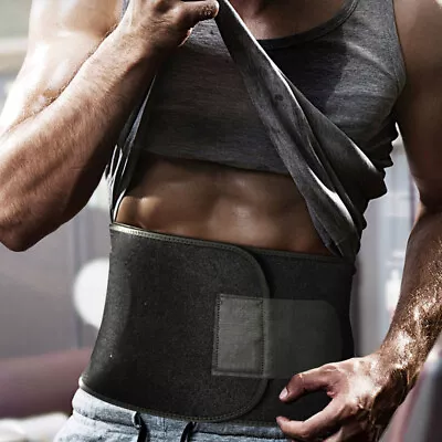 Men Women Waist Trimmer Belt Sweat Wrap Tummy Stomach For Weight Loss Fat Burner • $5.99