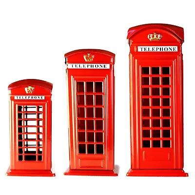 London Telephone Piggy Bank Money Box Jar Coin London Souvenirs Kids Toy Box  • £11.99