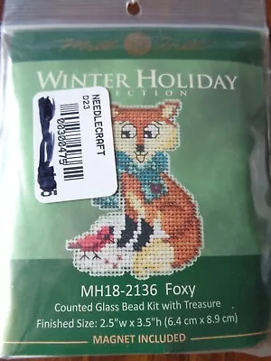 Mill Hill Counted Cross Stitch Winter Holiday Foxy Treasure Bead Kit • $5.75
