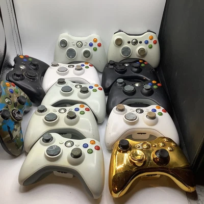 $13.50 • Buy Lot Of 12 Xbox 360 Controllers For Parts Or Repair Gold White Black