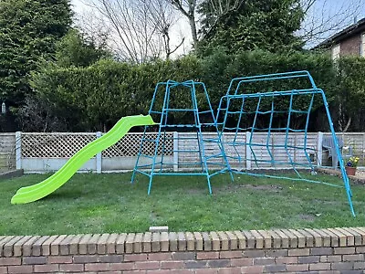 TP Metal Climbing Frame With Slide Monkey Bars And Climbing Net • £220