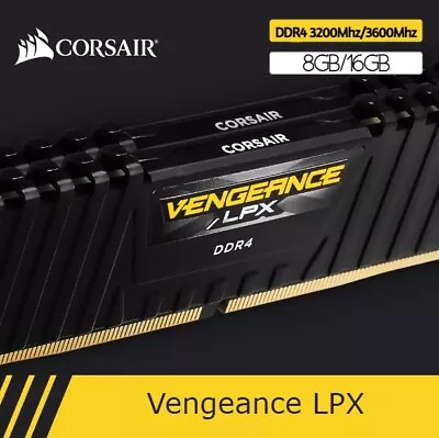 CORSAIR DDR4 RAM Desktop Memory Vengeance 8GB 16GB 3200Mhz 3600Mhz • £38.99