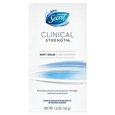 £25.49 • Buy Secret Antiperspirant And Deodorant For Women, Clinical Strength Soft Solid