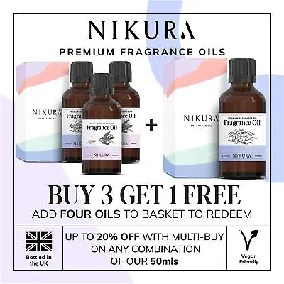 Nikura | Fragrance Oils 50mls | Multi-Listing Soap Candle Bath Diffuser • £6.95