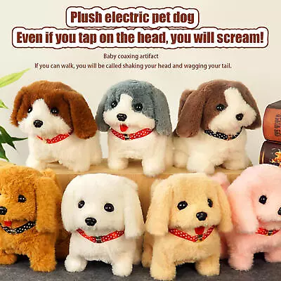 Electronic Walking & Talking Dog Fluffy Plush Barking Wag Puppy For Kids Toy  • £10.79