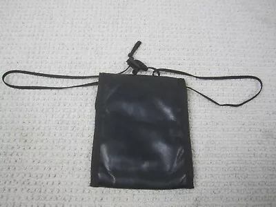 VTG Overland Equipment Wallet Bag Unisex Black Leather Shoulder Strap • $34