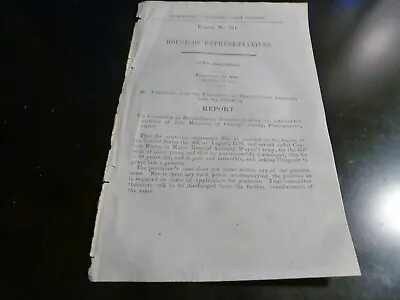 Government Report 1848 John Morrison Venango Co PA Served Gen Anthony Wayne 1792 • $22