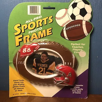 £7.88 • Buy VINTAGE 90s Football Shaped Player Sports PHOTO PICTURE FRAME Easel Back NEW NOS