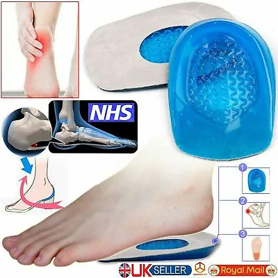 £2.75 • Buy Silicone Heel Support Shoe Pads Gel Plantar Care Insert Insoles Cushion