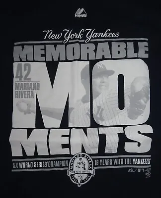 Memorable MARIANO RIVERA No. 42 NEW YORK YANKEES MO MENTS (XL) T-Shirt 5X WS • $45