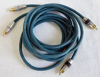 Set Of 2 MONSTER 2m (6’) Interlink 300 MK II Gold-Plated RCA Cables EUC • $21.99