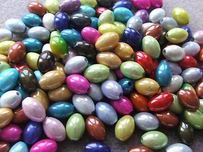 Miracle / Illusion OVAL Acrylic Beads Jewellery Making & Crafts  - 2 Sizes • £4.80