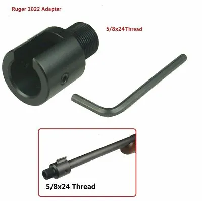 5/8x24 TPI Thread Muzzle Brake Ruger 1022 10/22 Thread Muzzle Adapter 5/8-24 • $10.99