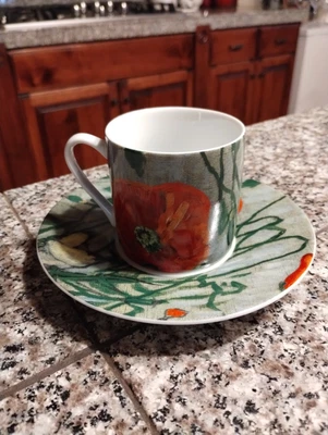 $18 • Buy Van Gogh Museum Amsterdam Espresso Coffee Cup/Saucer Butterflies And Poppies