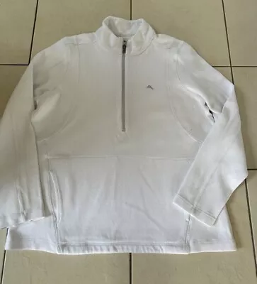Tommy Bahama Sz Xl White Half Zip Sweat Shirt  • £10